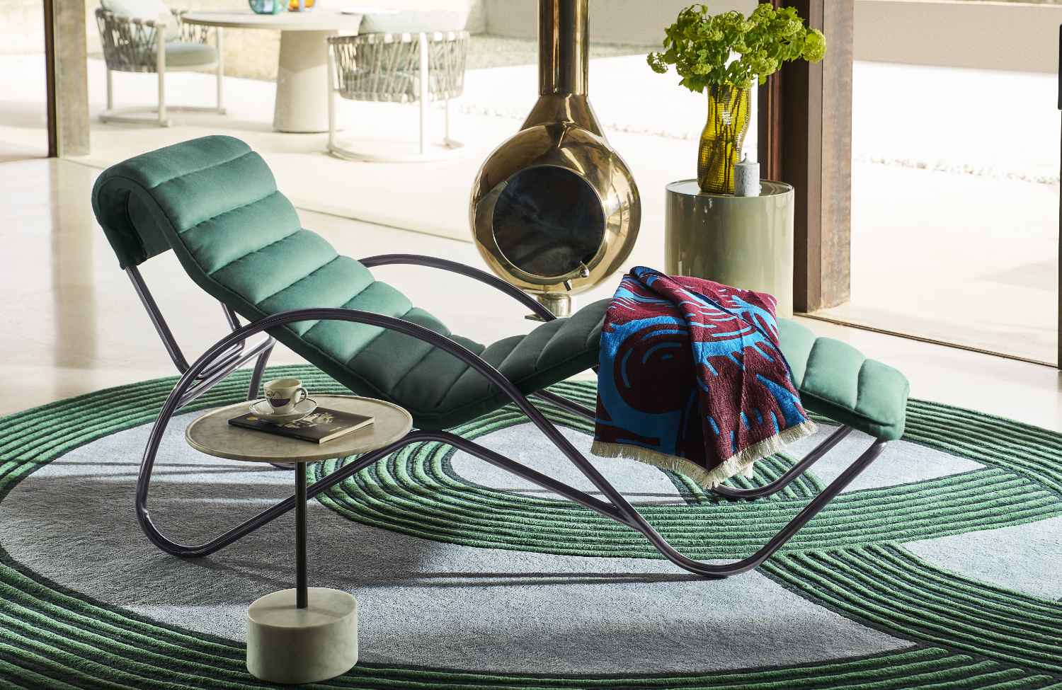 546 INDOCHINE CHAISE LONGUE